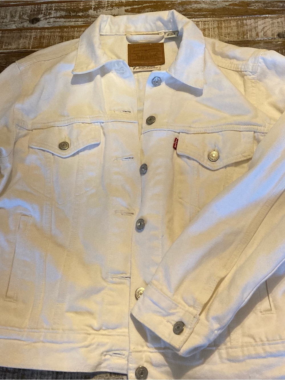 Levi's White Denim Trucker Jacket - Women's Classic